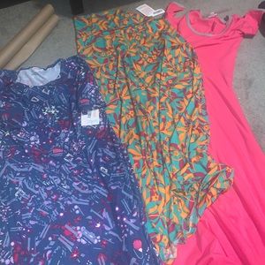 Lot 3 LulaRoe dresses xs & medium long